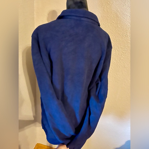 Lands End Fleece Zip Up Jacket Size Medium Blue in color. - Picture 7 of 9